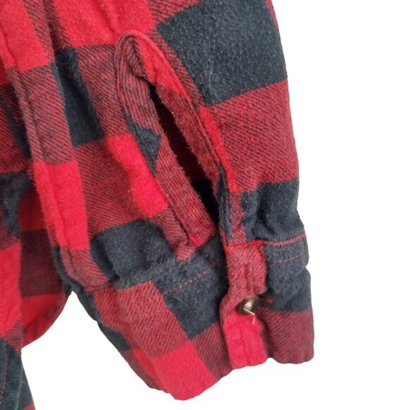 Hollister Red Buffalo Check Flannel Button Down Shirt Size Medium Good Condition - Picture 4 of 6